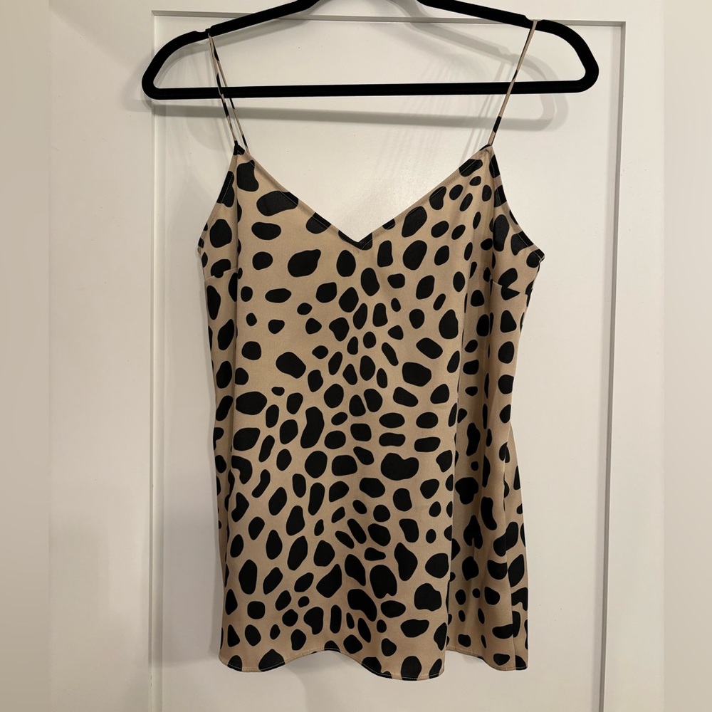 NWT Theory Sz SMALL leopard print silky camisole